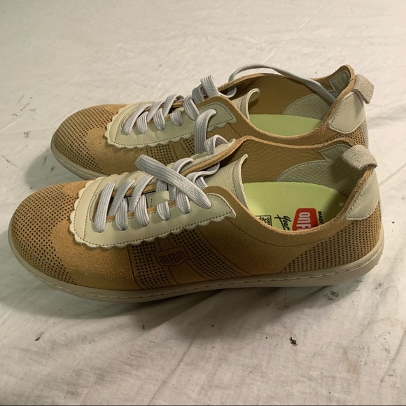 On Foot 14001 Sneaker perforated leather Spain tan women's size 9 cushioned shoe - Picture 3 of 10